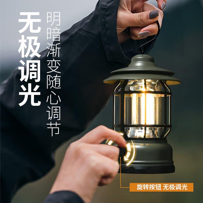 露營燈野營燈復古馬燈戶外充電手提燈氛圍燈帳篷燈便攜營地照明燈